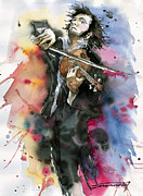 Violine player. Painting by Yuriy Shevchuk