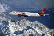 Virgin Atlantic Boeing 787-9 Dreamliner Over Snowcapped Mountains Mixed Media by Erik Simonsen Virgin Atlantic Boeing 787-9 Dreamliner Over Snowcapped Mountains Mixed Media by Erik Simonsen