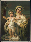 Virgin Mary Holding Christ Painting by Tina LeCour Virgin Mary Holding Christ Painting by Tina LeCour