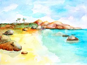 Virgin Rocks Painting by Carlin Blahnik CarlinArtWatercolor