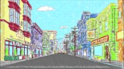 Virus free town Drawing by Darrell Foster