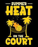 Volleyball Tropical Summer Sport Volleyball Players Digital Art by Toms Tee Store