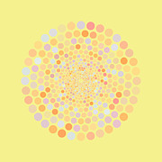 Vortex Circle - Yellow Painting by Hailey E Herrera