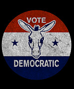 Vote Democratic Retro Democrat Digital Art by Flippin Sweet Gear