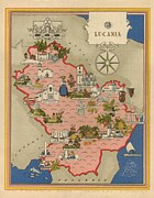 Vsevolode Nicouline - Giovanni de Agostini - Lucania - 1943 Digital Art by Vintage Map