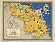 Vsevolode Nicouline - Giovanni de Agostini - Marche e San Marino - 1943 Digital Art by Vintage Map Vsevolode Nicouline - Giovanni de Agostini - Marche e San Marino - 1943 Digital Art by Vintage Map