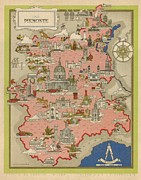 Vsevolode Nicouline - Giovanni de Agostini - Piemonte - 1943 Digital Art by Vintage Map Vsevolode Nicouline - Giovanni de Agostini - Piemonte - 1943 Digital Art by Vintage Map