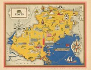 Vsevolode Nicouline - Giovanni de Agostini - Veneto - 1943 Digital Art by Vintage Map