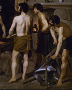 'Vulcan's Forge -detail-', 1630, Oil on canvas, P01171. Painting by Diego Velazquez -1599-1660-