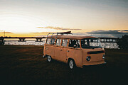 VW Bus Sunset  Photograph by Shelby Jacobs