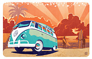 VW Kombi Surf paradise Painting by Sassan Filsoof VW Kombi Surf paradise Painting by Sassan Filsoof