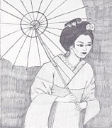 Wagasa  Drawing by Jam Art