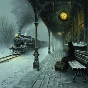 Waiting on the Edge of Time Digital Art by David Miller