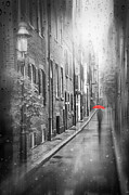 Walking in the Rain Beacon Hill Boston  Photograph by Carol Japp