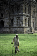 Walking with a stick in New Delhi Photograph by Arpan Bhatia