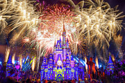Walt Disney World's Enchantment Fireworks Finale Photograph by Mark Andrew Thomas