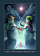 Warm Hearted Valentines Day Card Mixed Media by Nancy Griswold