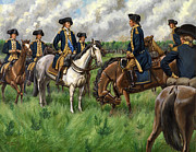 Washington Confronts Lee - Battle of Monmouth Painting by Mark Maritato