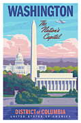 Washington D.C. Travel Poster Digital Art by Jim Zahniser