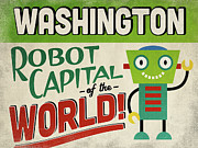 Washington Robot Capital Digital Art by Flo Karp