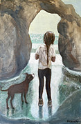 Water Window Painting by Laura Lee Cundiff