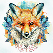 Watercolor Animal 04 Fox Portrait Digital Art by Matthias Hauser Watercolor Animal 04 Fox Portrait Digital Art by Matthias Hauser