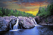 Waterfalls at the Aquasabon River mouth in Canada Photograph by Randall Nyhof Waterfalls at the Aquasabon River mouth in Canada Photograph by Randall Nyhof