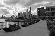 Waterside Respite - Lake Michigan's Monochrome Urban Charm Photograph by Brigitte Blanchette Thompson Waterside Respite - Lake Michigan's Monochrome Urban Charm Photograph by Brigitte Blanchette Thompson