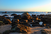 Waves Breaking on the Rocky Shoreline in Malibu Photograph by Matthew DeGrushe