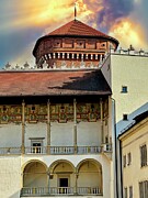 Wawel Castle Renaissance Courtyard with Tower at Sunset in Krakow, Poland Photograph by Travel Essayist