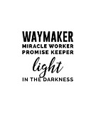 Waymaker - Bible Verses 1 - Christian - Faith Based - Inspirational - Spiritual, Religious Digital Art by Studio Grafiikka