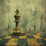 Weathered Chessboard in Park DAY 110 Digital Art by Yo Pedro