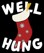 Well Hung Christmas Stocking Funny Digital Art by Flippin Sweet Gear