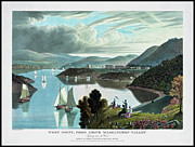West Point From Above Washington Valley 1834 Painting by W J Bennett