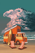 Westfalia Sunset Painting by Sassan Filsoof