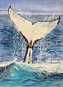 Whale Tail Painting by Clara Sue Beym Whale Tail Painting by Clara Sue Beym