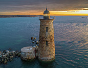 Whaleback Light at Dawn Photograph by Veterans Aerial Media LLC Whaleback Light at Dawn Photograph by Veterans Aerial Media LLC