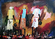 What's For Dinner Painting by Peter Sibeko 1940-2013