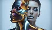 When humanity meets the future in perfect harmony Digital Art by Rafael Salazar