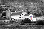 McPolin farm, white american barn, Park City, Utah Photograph by Delphimages Photo Creations