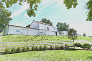 White barn on a hill Photograph by Bentley Davis White barn on a hill Photograph by Bentley Davis