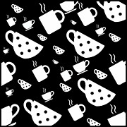 White Coffee Cup Pattern Photograph by Sharon Popek