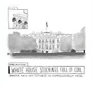 White House Stockings Drawing by Alexander Andreades