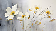 White Magnolia Art Painting by Lourry Legarde White Magnolia Art Painting by Lourry Legarde