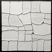 White Modern Abstract Painting by Lourry Legarde