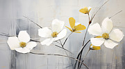 White Orchid Art Painting by Lourry Legarde White Orchid Art Painting by Lourry Legarde