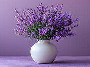 White Vase Digital Art by Mia Thompson