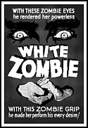 White Zombie Retro Vintage Classic Horror Movie Poster 1932 Black and White  Photograph by Carol Japp