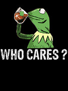 Who Cares Kermit Digital Art by Jacob Zelazny