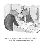 Who's A Good Boy? Drawing by Lars Kenseth